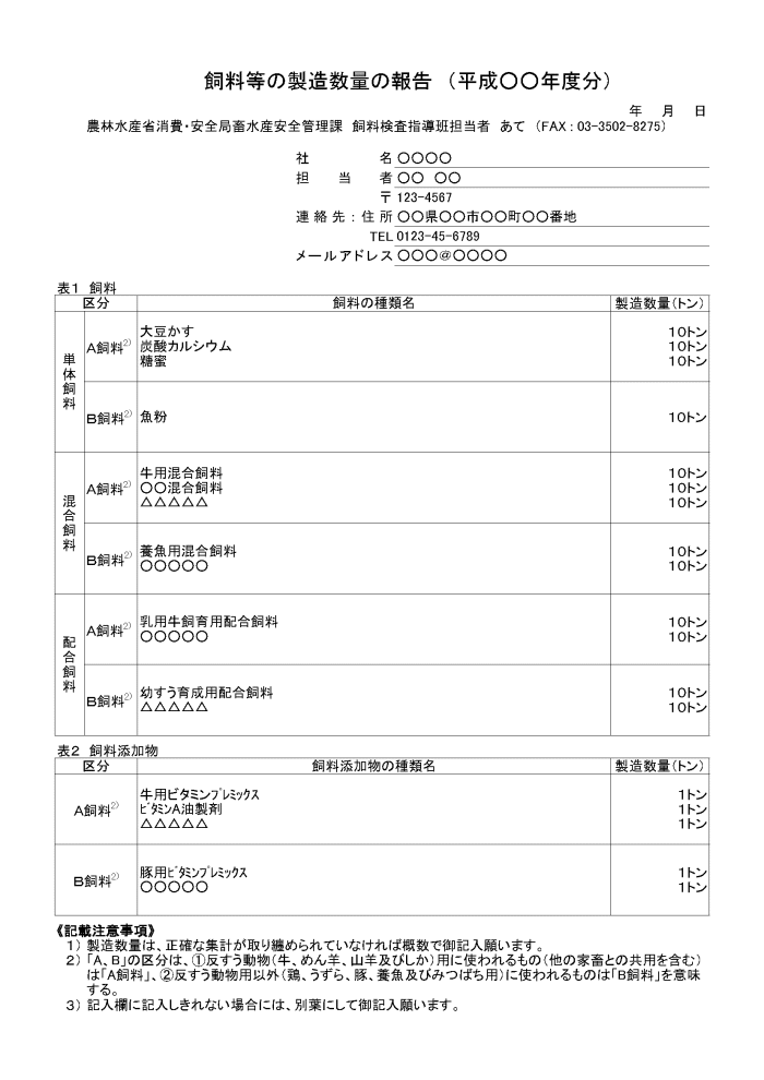 別記様式1記載例