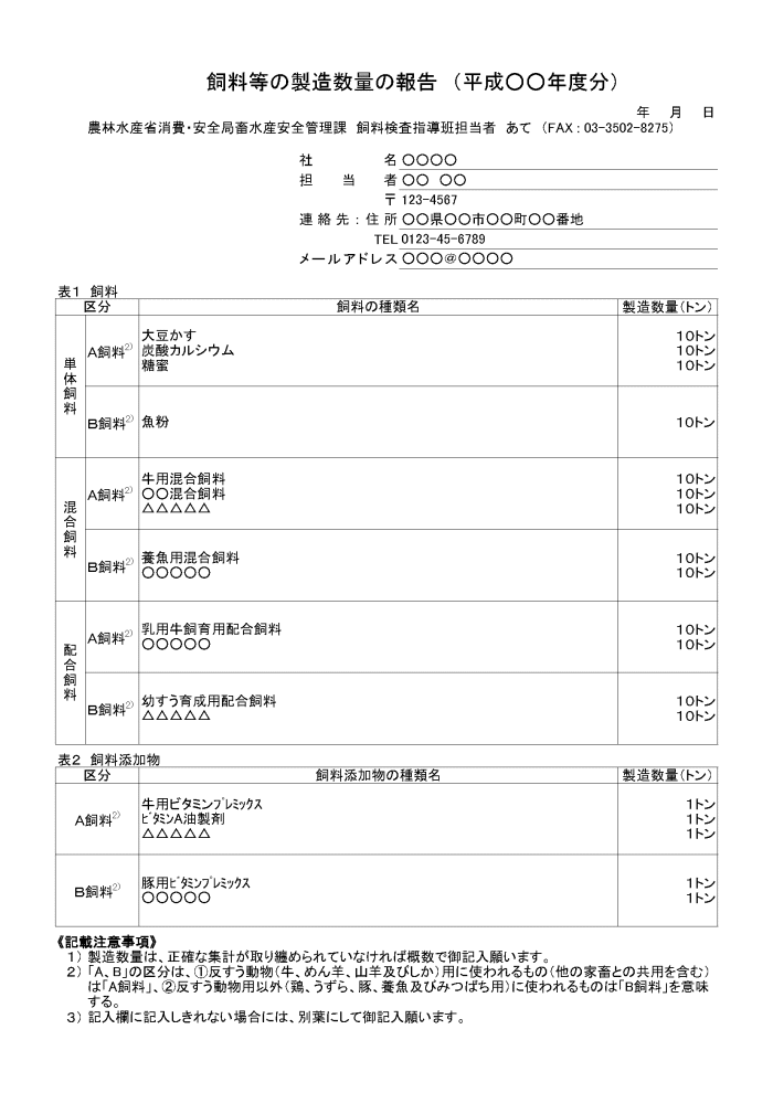 別記様式１記載例