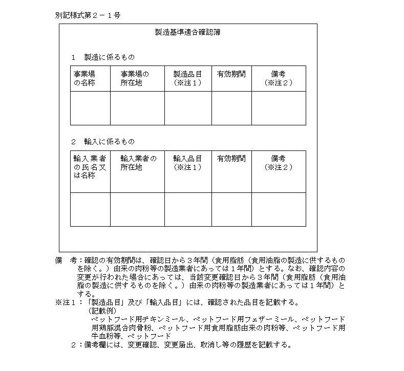 別記様式第２－１号