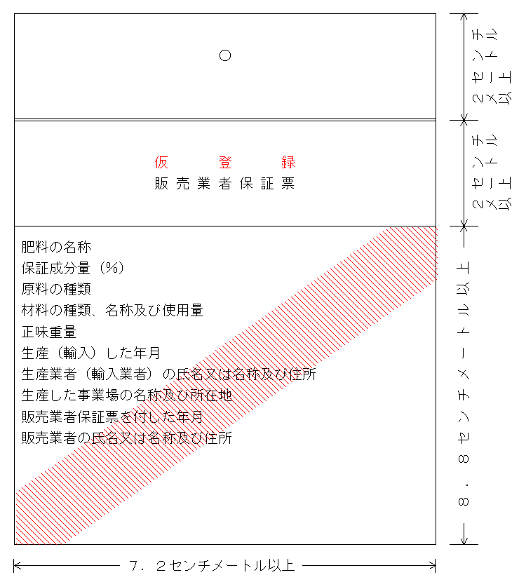 仮登録販売業者保証票