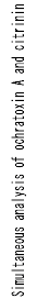 Simultaneous analysis of ochratoxin A and citrinin