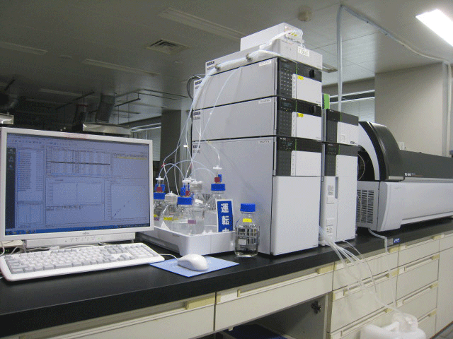 図　高速液体クロマトグラフタンデム質量分析装置（LC/MS/MS）による測定1